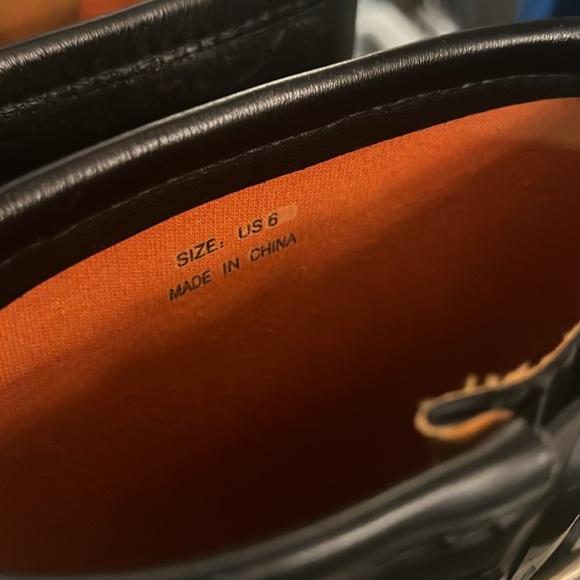 1 hour sale. KORS Michael Kors, black rain boots, tall wedge style, size 6 - Picture 5 of 11